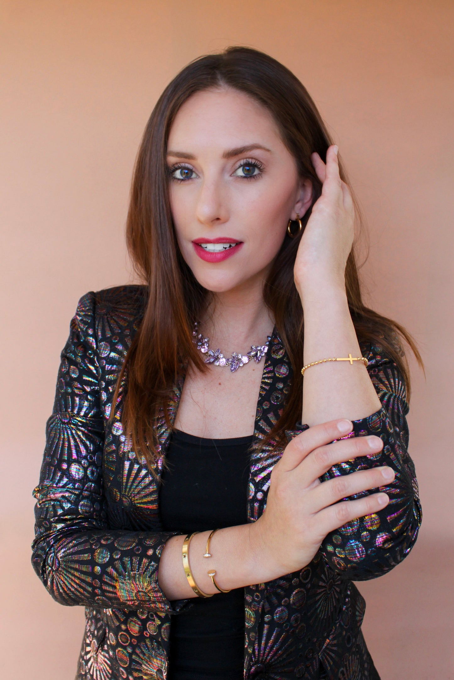 Skinny Crystal Cap Cuff | More Colors Available-1