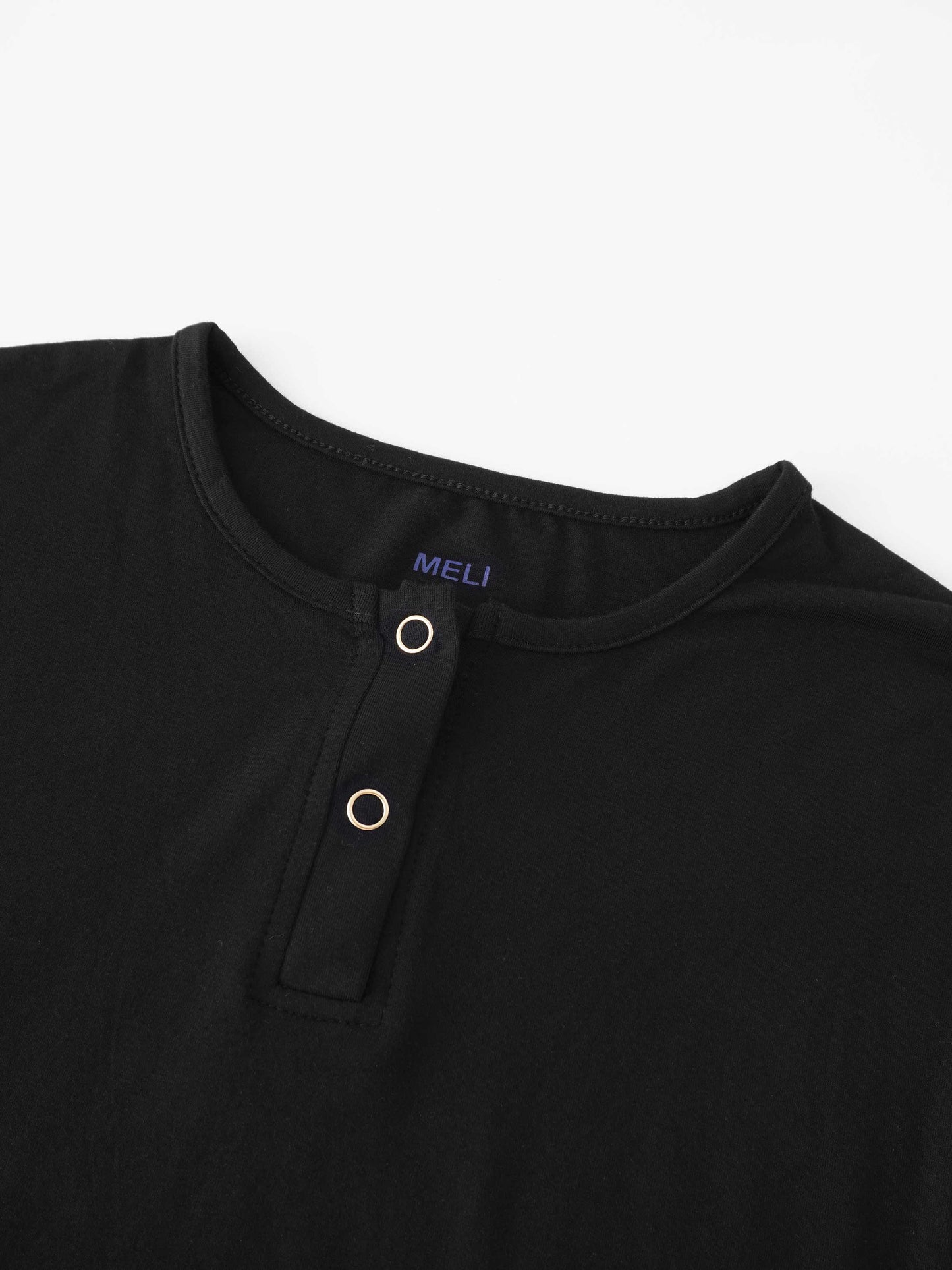 SIDE ELASTIC TEE-BLACK-2