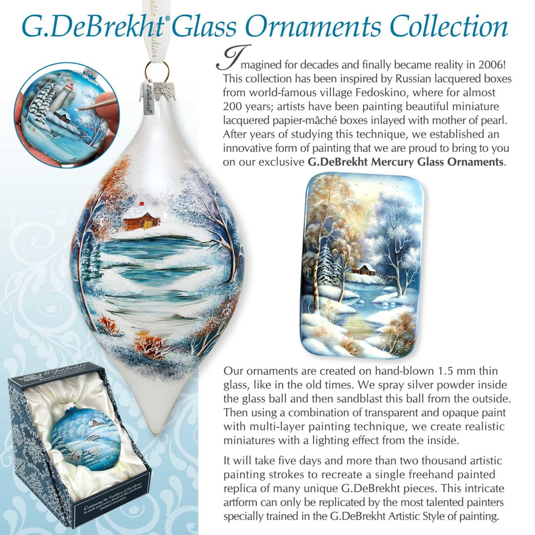 Nativity Cut Ball Glass Ornament by G. DeBrekht - Nativity Holiday Decor - 764-003-1