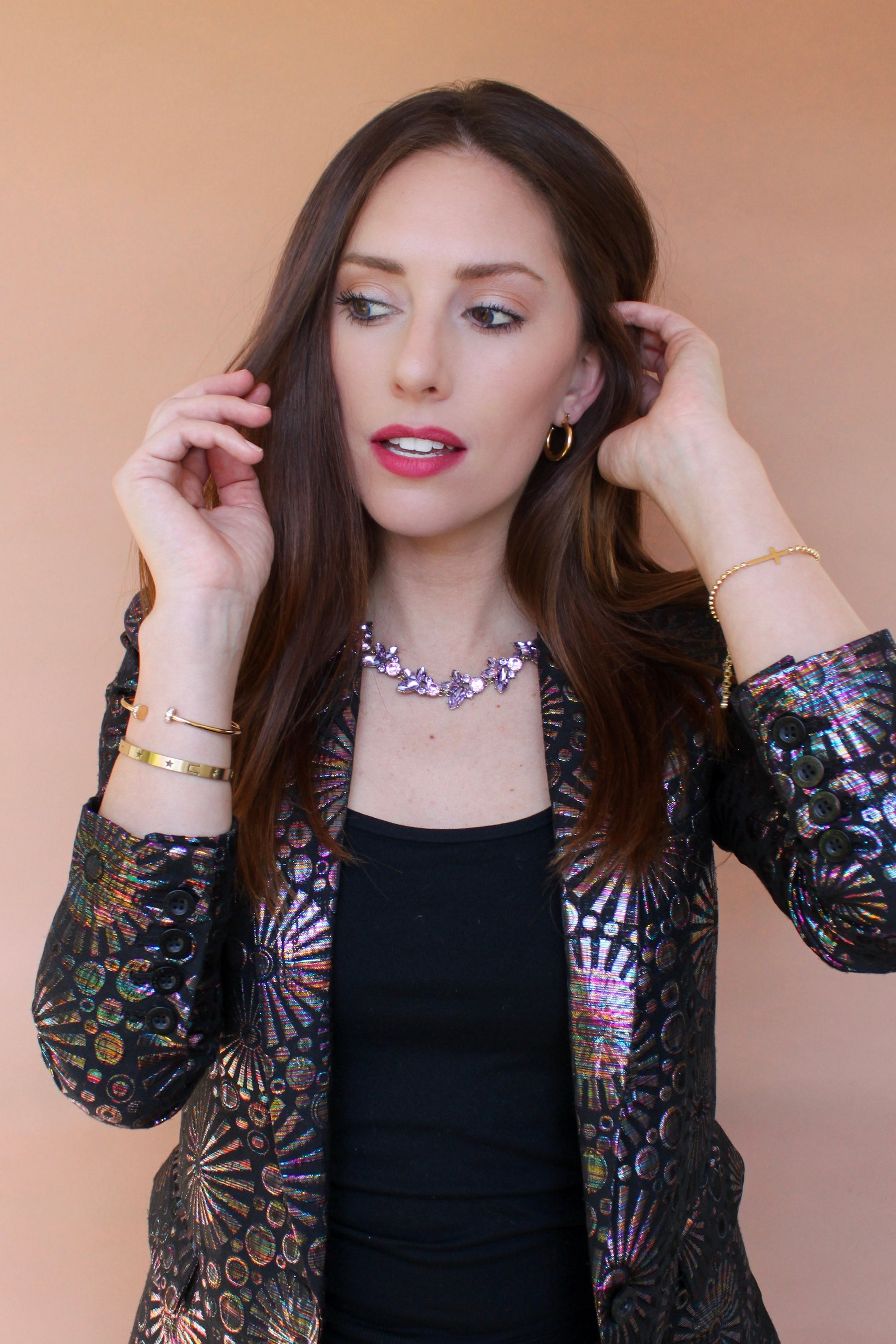 Skinny Crystal Cap Cuff | More Colors Available-2