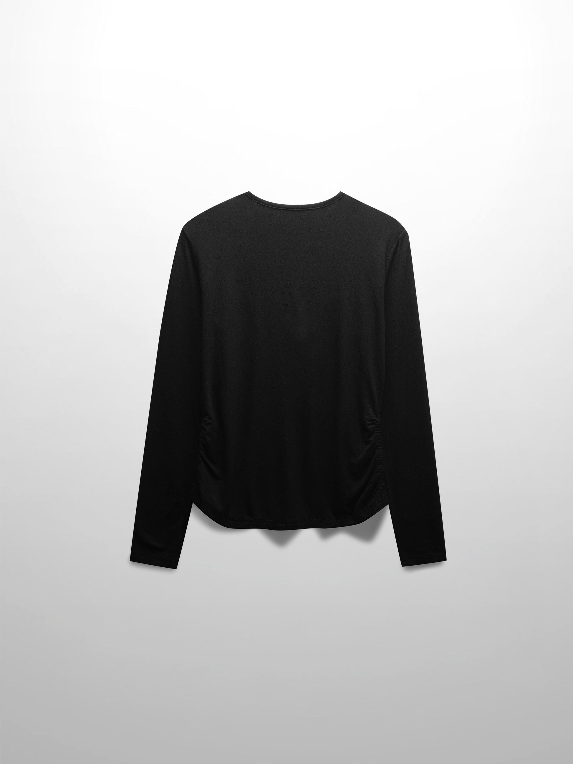 SIDE ELASTIC TEE-BLACK-1