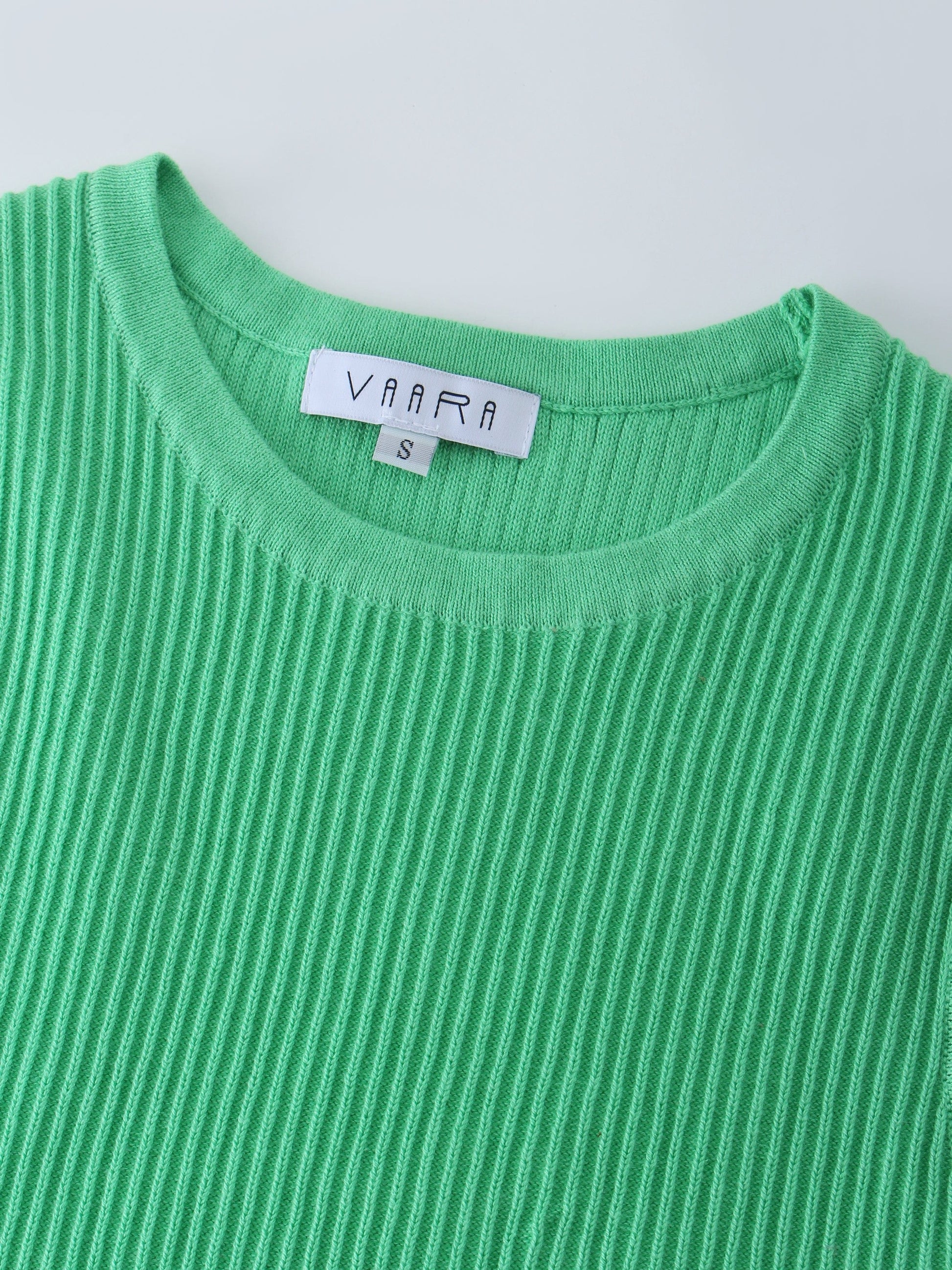 Sleeveless Ribbed Crew-Kelly Green-2