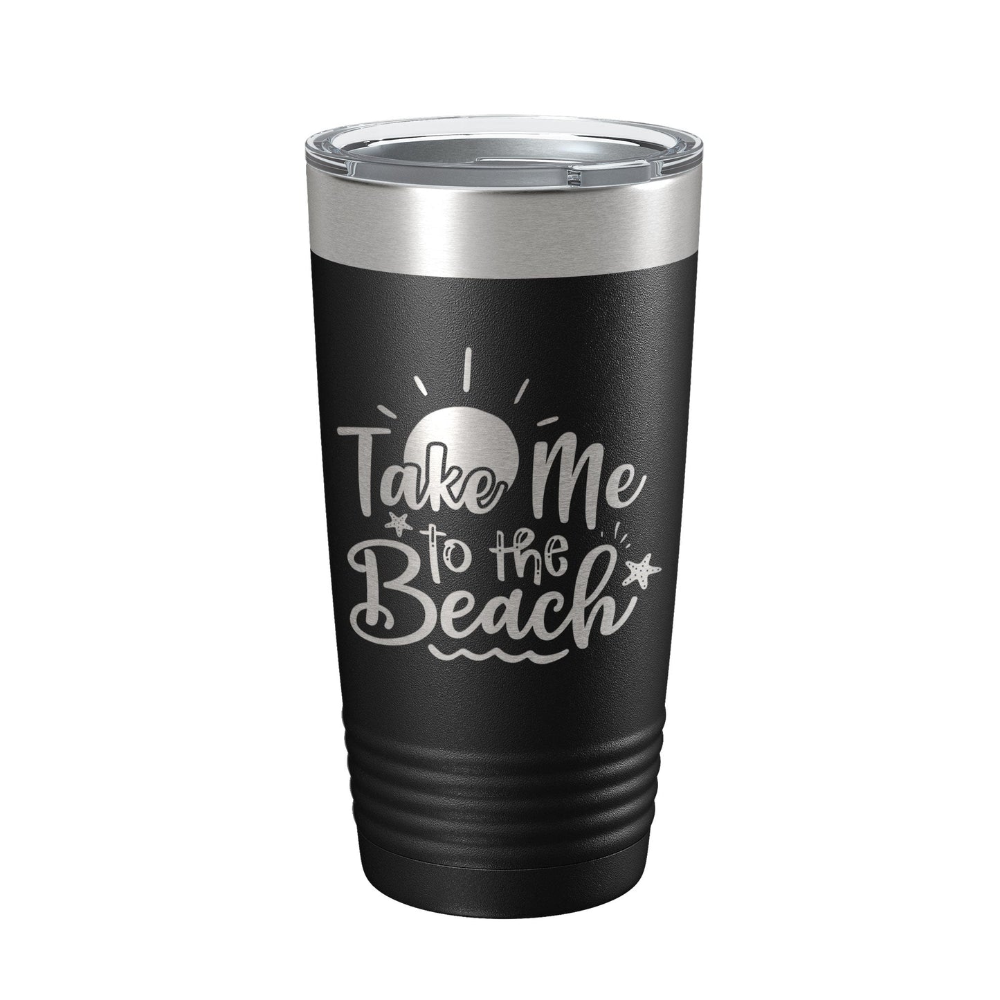 Take Me To The Beach Tumbler Travel Mug Insulated Laser Engraved Coffee Cup 20 oz-0