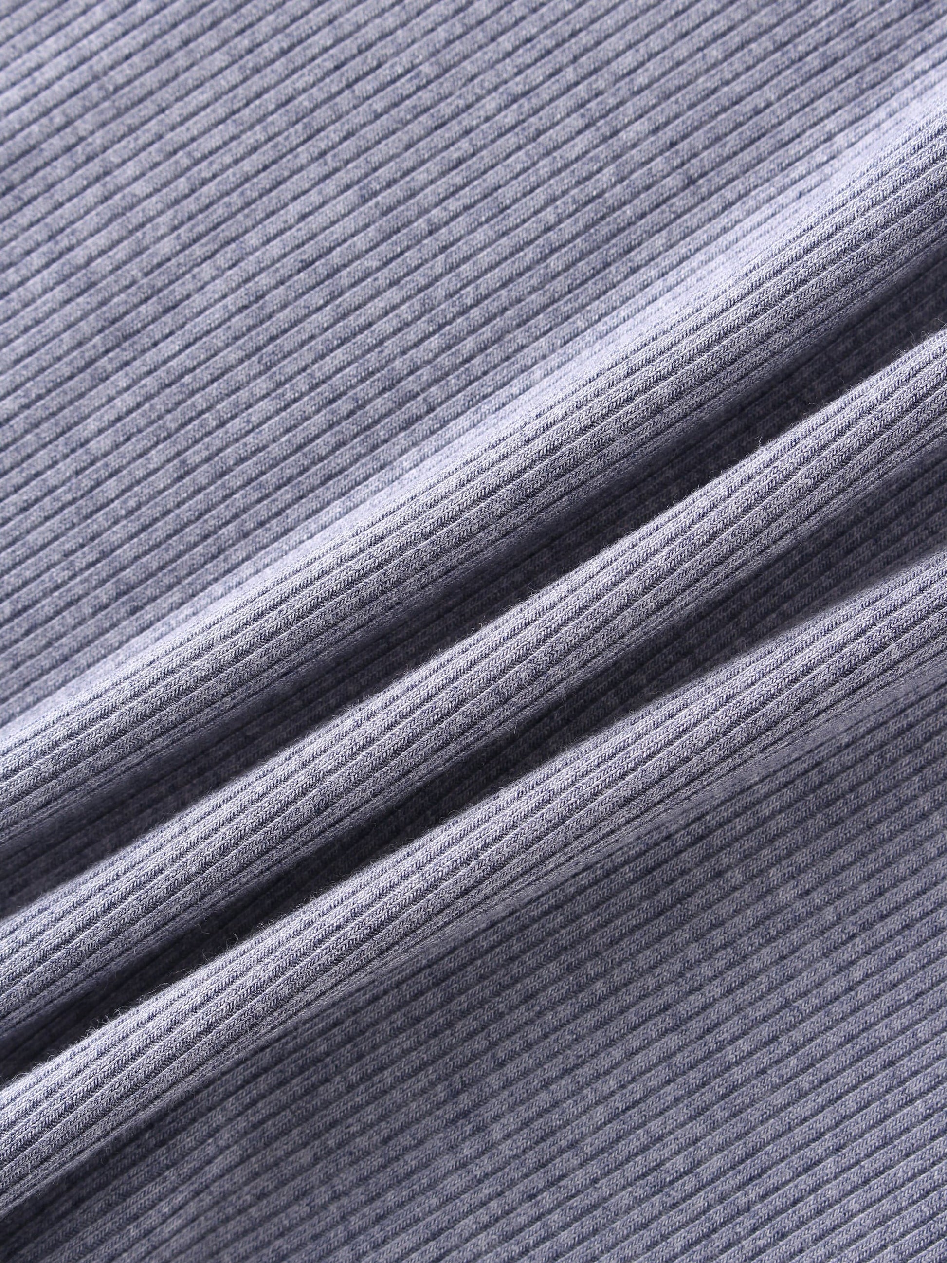 Ribbed Swing Tee-Heathered Navy-3
