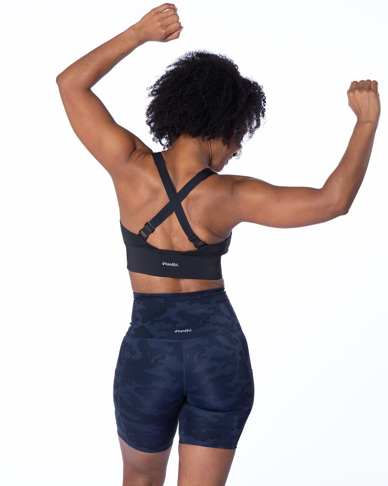 Hi Five High-Waisted Biker Short – Looker (Navy Camo)-2