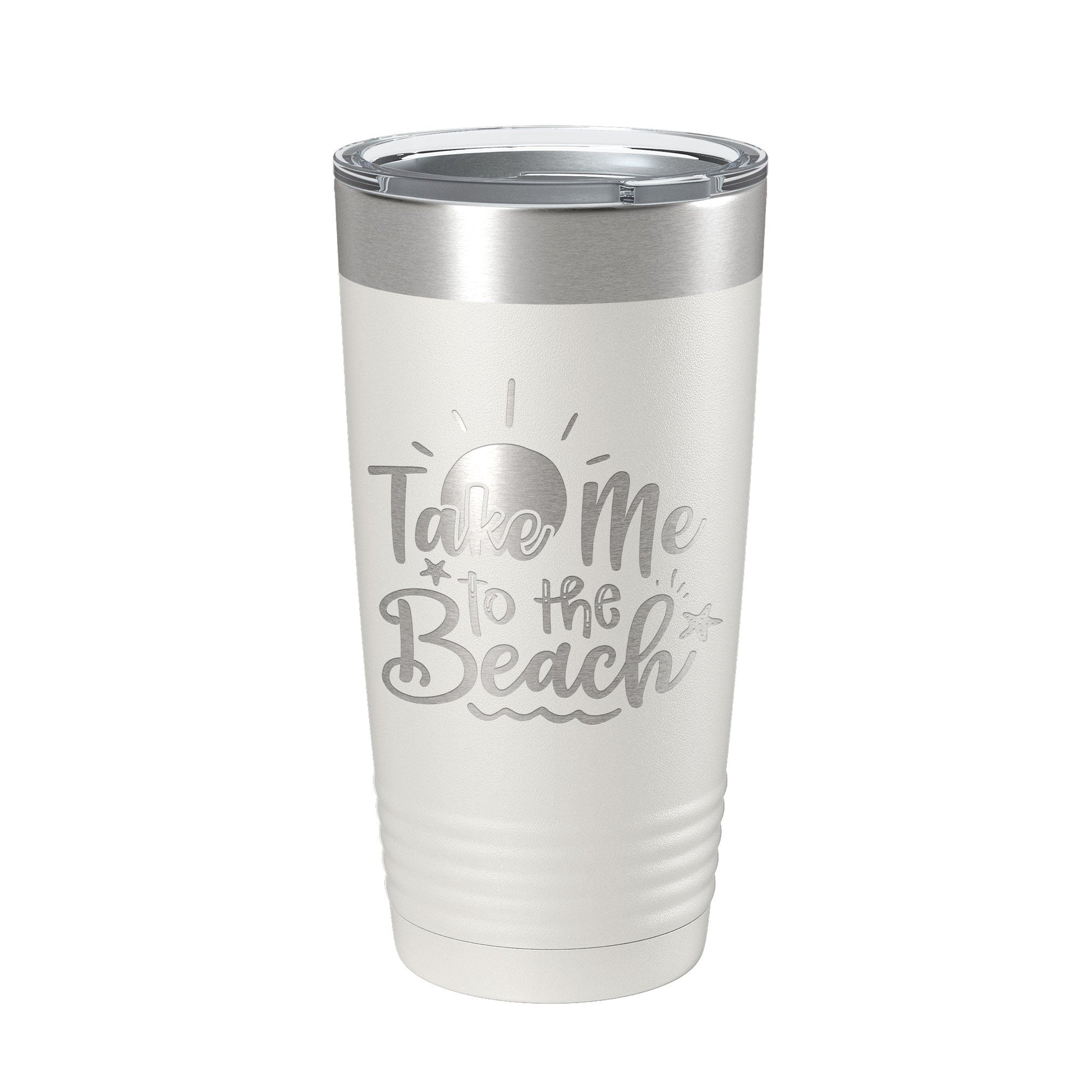 Take Me To The Beach Tumbler Travel Mug Insulated Laser Engraved Coffee Cup 20 oz-1